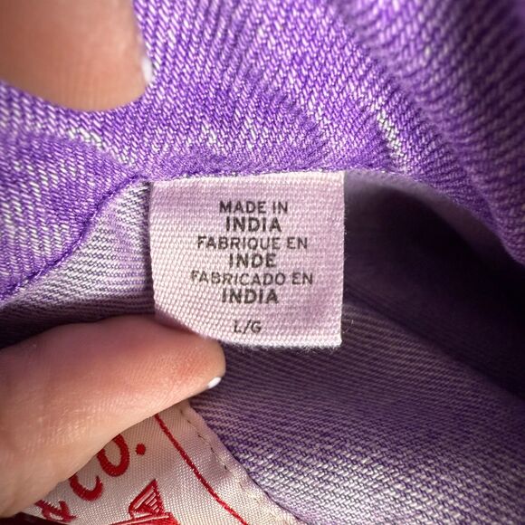Levi's Fresh Esther Modern Cotton Jacket, Size Large, Purple, 100% Cotton, Denim - Picture 12 of 16